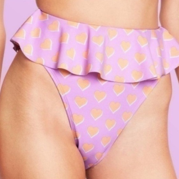 NWT STONEY CLOVER LN Bikini S (4-6) Lilac/Pink W/ padded bra, ruffles 💜🧡 - Picture 3 of 16